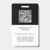 黒人写真会社ロゴIDバッジ バッジ (Back)