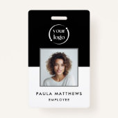 黒人写真会社ロゴIDバッジ バッジ (正面)