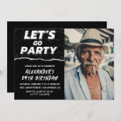 黒人写真行こうパーティー89歳 招待状 (正面/裏面)