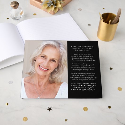 黒人写真詩記念葬式 ゲストブック (正面見開き)