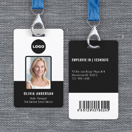 黒人写真IDバーコード会社セキュリティ バッジ