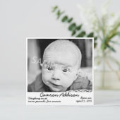 黒人出産のお知らせ 案内状 (スタンド正面)