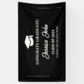 黒人卒業おめでとう 横断幕 (縦)