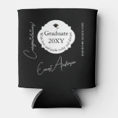 黒人卒業モダンおめでとう 缶クーラー (正面)