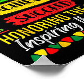 黒人史の月信じが成功メラニ ポスター (角)