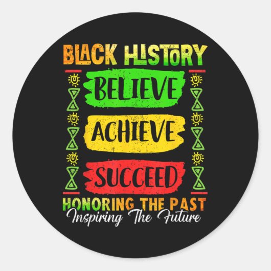 黒人史の月信じが成功メラニ ラウンドシール (正面)