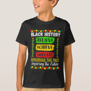 黒人史の月信じが成功メラニ Tシャツ