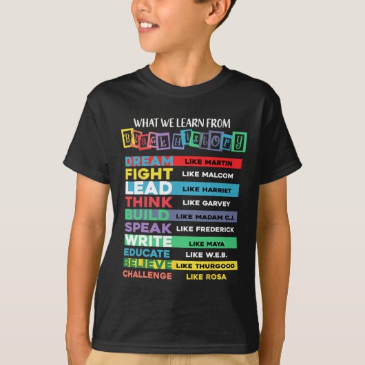 黒人史学のアフリカ系アメリカ人 Tシャツ (正面)