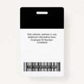 黒人名事業ロゴスタッフラベル バッジ (裏面)