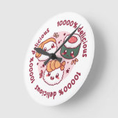 黒人向けおもしろい引用文かわいい ラウンド壁時計 (傾斜)