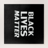 「黒人命」白黒- ジグソーパズル (横)