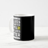黒人問題が起こるまで、すべての生活は問題にならない コーヒーマグカップ (正面左)