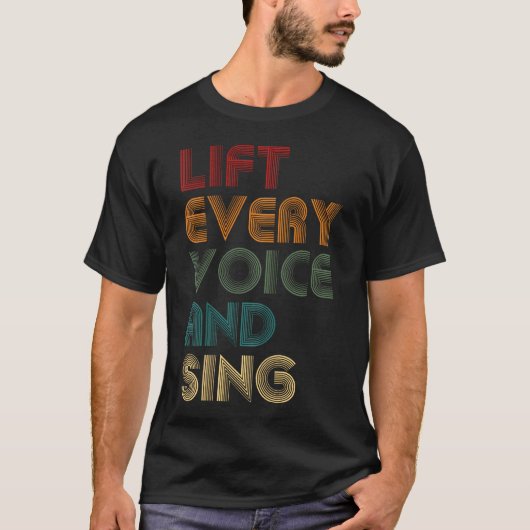 黒人国歌『Lift Every Voice And Sing』 Tシャツ (正面)