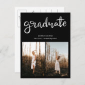 黒人大学院エレガント脚本 | Grad 2枚の写真 案内ポストカード (正面/裏面)