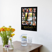 黒人大学院K-12フォトコラージスクリプト実在金ゴールド 箔ポスター (レイダウン (キッチン))