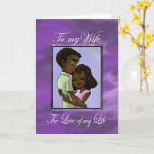 黒人夫婦 カード (黄色い花)