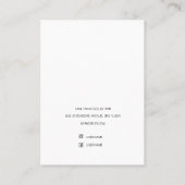 黒人女ミニマルの収入保持者 名刺 (裏面)