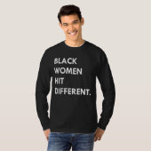 黒人女性がアパレルを違う襲う Tシャツ (正面フル)