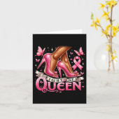 黒人女性が女王乳がんのように戦う カード (黄色い花)