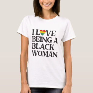 黒人女性であることを愛する - 黒人の歴史月間 Tシャツ