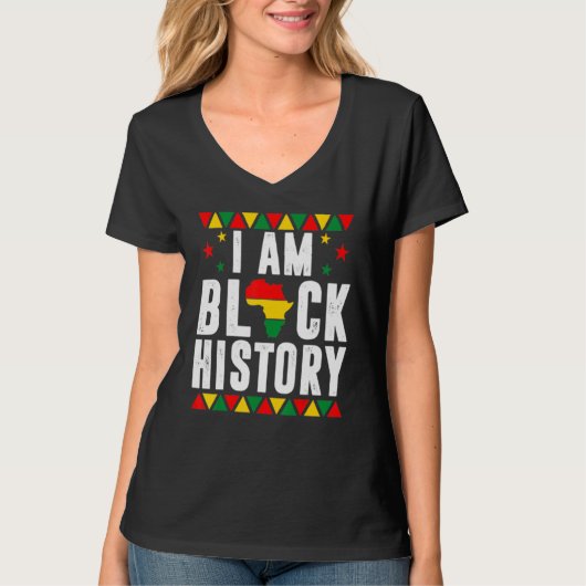 黒人女性である私は黒人歴史月間に教育を受けた黒人 Tシャツ (正面)