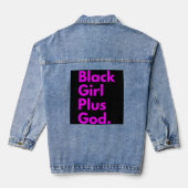 黒人女性と神 デニムジャケット (裏面)