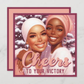 黒人女性のがんサバイバーのパステル シーズンカード (正面/裏面)