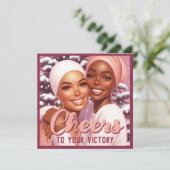 黒人女性のがんサバイバーのパステル シーズンカード (スタンド正面)