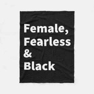 黒人女性のためのブラックプライド 恐れ知らずで黒人女性らしさ フリースブランケット