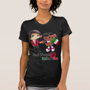 黒人女性のイタリアンな人のTシャツの黒女性 Tシャツ