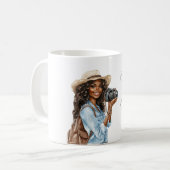 黒人女性のパリはいつだって素敵なアイデア コーヒーマグカップ (正面左)