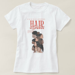 黒人女性のヘアスタイルアプリーシエーショングラフィックTシャツ Tシャツ
