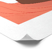 黒人女性のマタニティイラスト壁飾り ポスター (角)