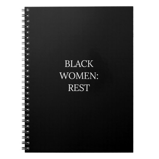 黒人女性の休息ノート ノートブック (正面)