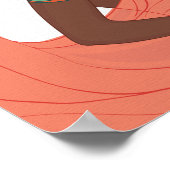 黒人女性の妊娠壁画 ポスター (角)