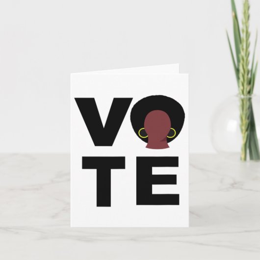 黒人女性の投票政治選挙黒票Pr カード (正面)