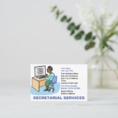 黒人女性の秘書サービス 名刺 (スタンド正面)