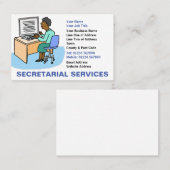 黒人女性の秘書サービス 名刺 (正面/裏面)