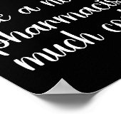 黒人女性の薬剤師のおもしろい定義 ポスター (角)