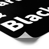 黒人女性の誇り 黒人女性 勇敢かつ黒人であることを誇りに思う ポスター (角)