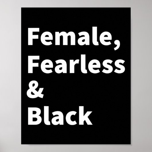 黒人女性の誇り 黒人女性 勇敢かつ黒人であることを誇りに思う ポスター (正面)