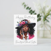 黒人女性の誕生日カード シーズンカード (スタンド正面)