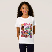 黒人女性の魔法の学校エンパワーメント Tシャツ (正面フル)