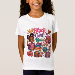 黒人女性の魔法の学校エンパワーメント Tシャツ