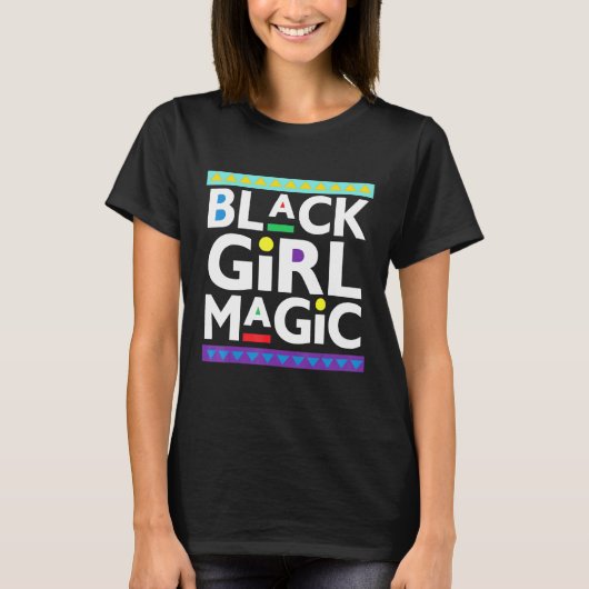 黒人女性の魔法 Tシャツ (正面)