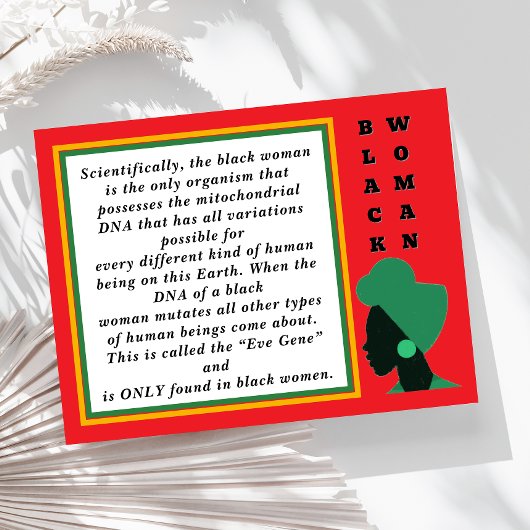 黒人女性の黒人歴史月間を祝う ポストカード