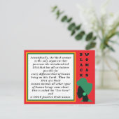 黒人女性の黒人歴史月間を祝う ポストカード (スタンド正面)