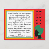 黒人女性の黒人歴史月間を祝う ポストカード (正面)