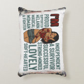 黒人女性はメラニン・クイーンシエスタ引用文 アクセントクッション (正面(垂直))