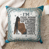 黒人女性はメラニン・クイーンシエスタ引用文 クッション (ブランケット)